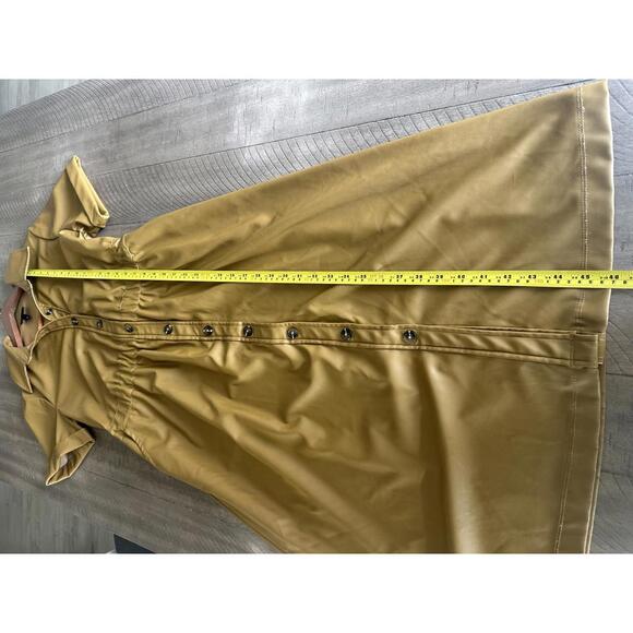 Who What Wear Faux Leather Camel Button Down Midi Dress Women’s size Small - Picture 10 of 13